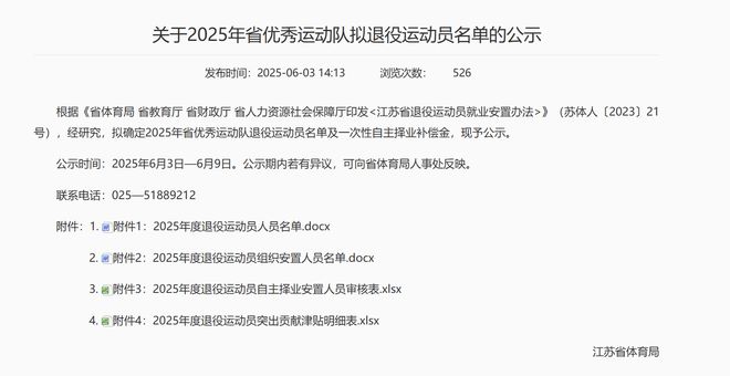 两位奥运会世锦赛冠军拟退役公示中安置费和突出贡献津贴公布(图2)